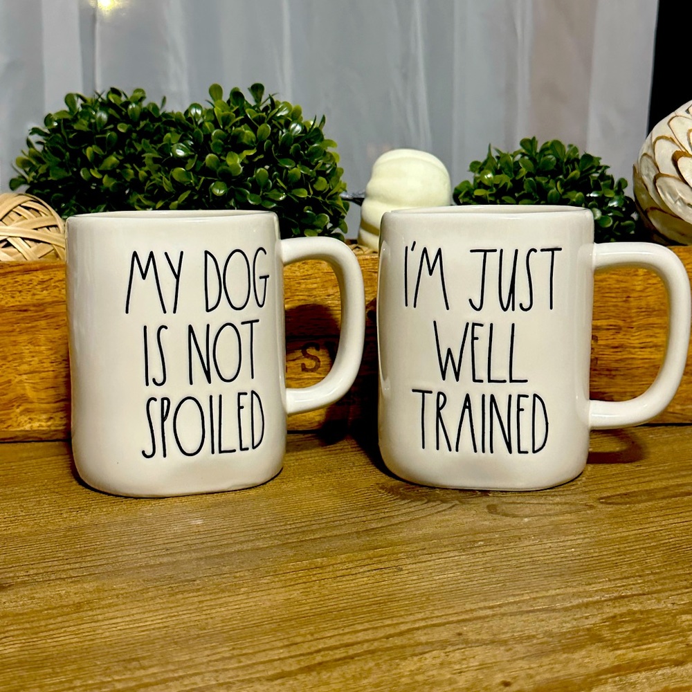 Rae Dunn Dog Mom Mug Set